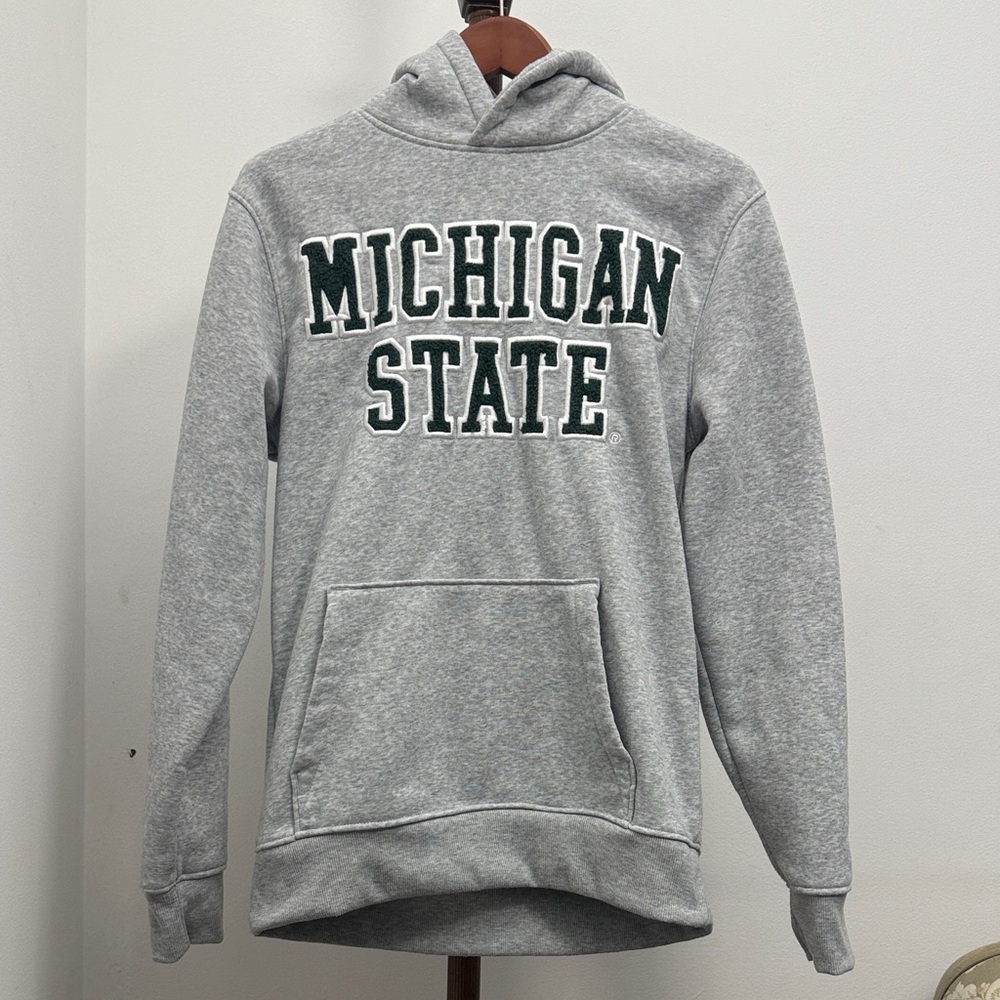 Gray Michigan State Fleece Hoodie